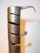 Antique French Wrought Iron & Wood Spiral Candlestick - Adjustable N°14 Primitives photo 6
