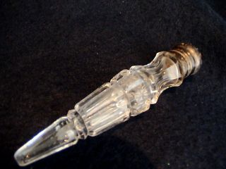 Antique Victorian England Perfume Bottle Scent Cut Crystal Vile $1 photo