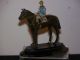 Antique Austrian Bronze Cold Painted Horse And Jockey W/wood Base Metalware photo 9