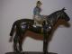 Antique Austrian Bronze Cold Painted Horse And Jockey W/wood Base Metalware photo 11