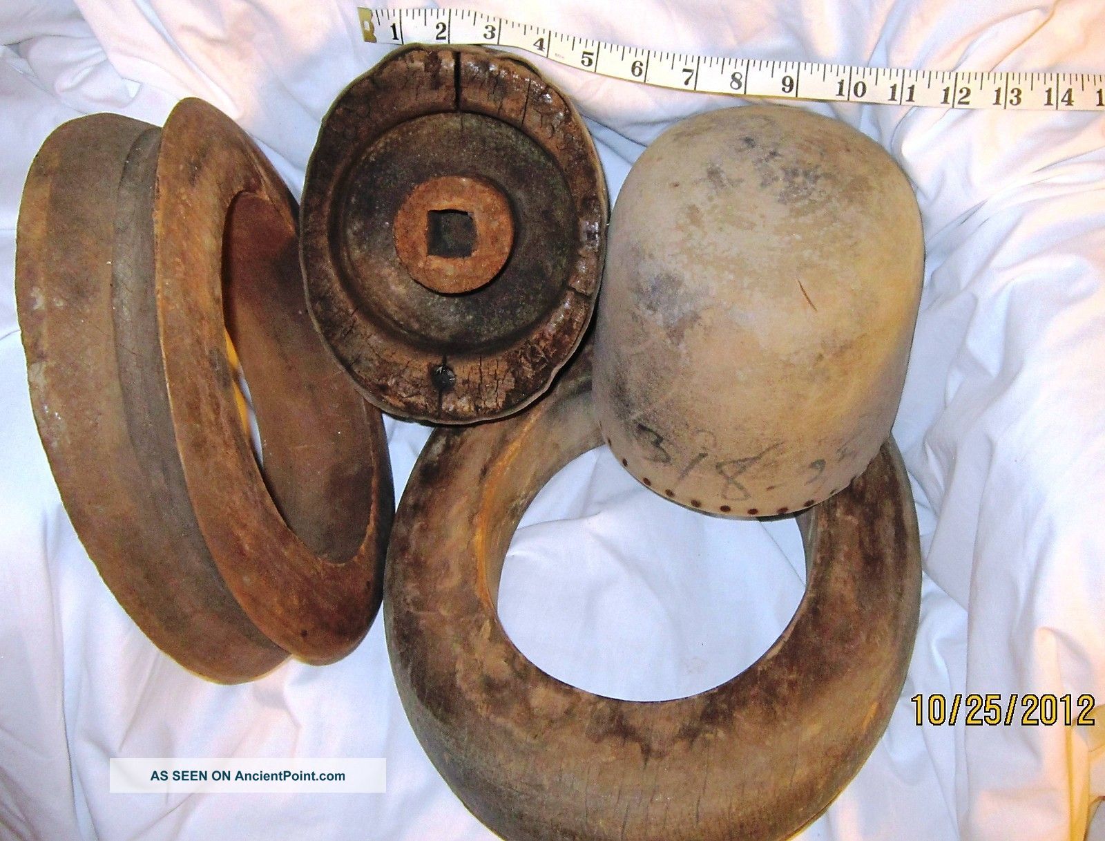 Hat Forms Vintage Wood Bowler Derby And Brim Millinery Equipment Other photo