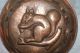 Antique Rare Metalware Copper Squirrel Jello Mold Kitchen Wall Decoration Metalware photo 1
