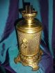 Antique Brass Oil Lamp Ancienne Lampe Circa 1900 ' S Antique Duplex Oil Lamp Lamps photo 5