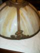 Antique Slag Glass Shade With Bronze Frame Large Lamps photo 2