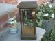 Antique French Regulator Mantel Clock Flower Dial Pendulum & Key Works Clocks photo 9