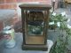 Antique French Regulator Mantel Clock Flower Dial Pendulum & Key Works Clocks photo 5