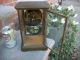 Antique French Regulator Mantel Clock Flower Dial Pendulum & Key Works Clocks photo 7