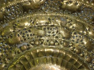 Antique Vintage Old Brass Plate photo