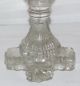 Very Rare Sandwich Glass Whale Oil Lamp Circa 1828 - 1835 Crossbar Base Free Blown Lamps photo 1
