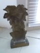 Vintage Antique Christmas Cast Iron Poinsettia Doorstop Signed & Numbered 1288 Metalware photo 3