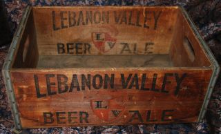 Antique Lebanon Valley Beer Ale Wooden Case Wood Beer Box Crate Lebanon,  Pa photo