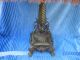 Large Antique Victorian Dolphin/lion Paws Lamp/rayon Fringe Shade Lamps photo 9