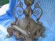 Large Antique Victorian Dolphin/lion Paws Lamp/rayon Fringe Shade Lamps photo 4