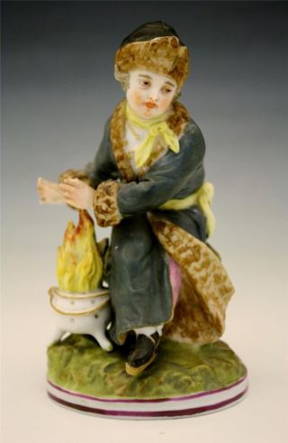 C1780 German Poreclain Figure Of An Ice Skater By Carl Theodor Frankenthal Nores photo
