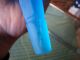 Antique Blue Satin Car Flower Vase Vases photo 2