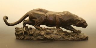 Really Exceptional French Bronze Of A Lioness C1880 By Valton W Foundry Mark Nor photo