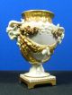 Antique Kpm Dresden Hand Painted Porcelain Urn Ram Heads Gold Gilt Signed Urns photo 3