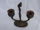 Tiffany Studios Gold Dore Bronze Two - Light Candlestick Metalware photo 4