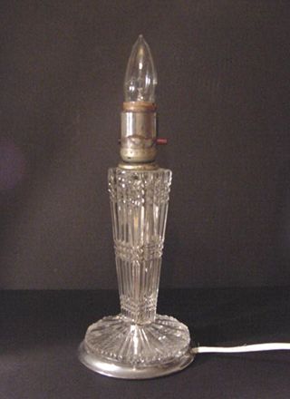 Jean Perzel Art Deco France Glass / Crystal Table Lamp Signed J.  Perzel photo