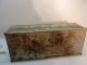 Antique Vintage Tole Painted Metal Toolbox Metalware photo 10