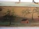 Antique Vintage Tole Painted Metal Toolbox Metalware photo 8