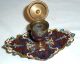 French Champleve Inkwell,  Red Enamel,  Sgn ' D Fc Paris - Nrsv Metalware photo 2