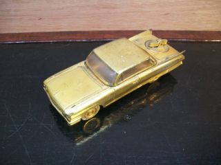 1:20 Scale Vintage Brass Cadillac Ashtray Car With Lighter - Antique photo