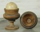Early Highly Turned 3 Part Wood Magic Trick Box Antique Victorian Treen Primitives photo 3
