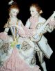 Antique German Dresden Lace Volkstedt Courting Couple Porcelain Figurine Figurines photo 3