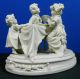 Antique Dresden Samson Of Paris Parian Porcelain Set Children Having Tea Figurines photo 1