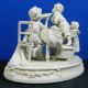 Antique Dresden Samson Of Paris Parian Porcelain Set Children Having Tea Figurines photo 5