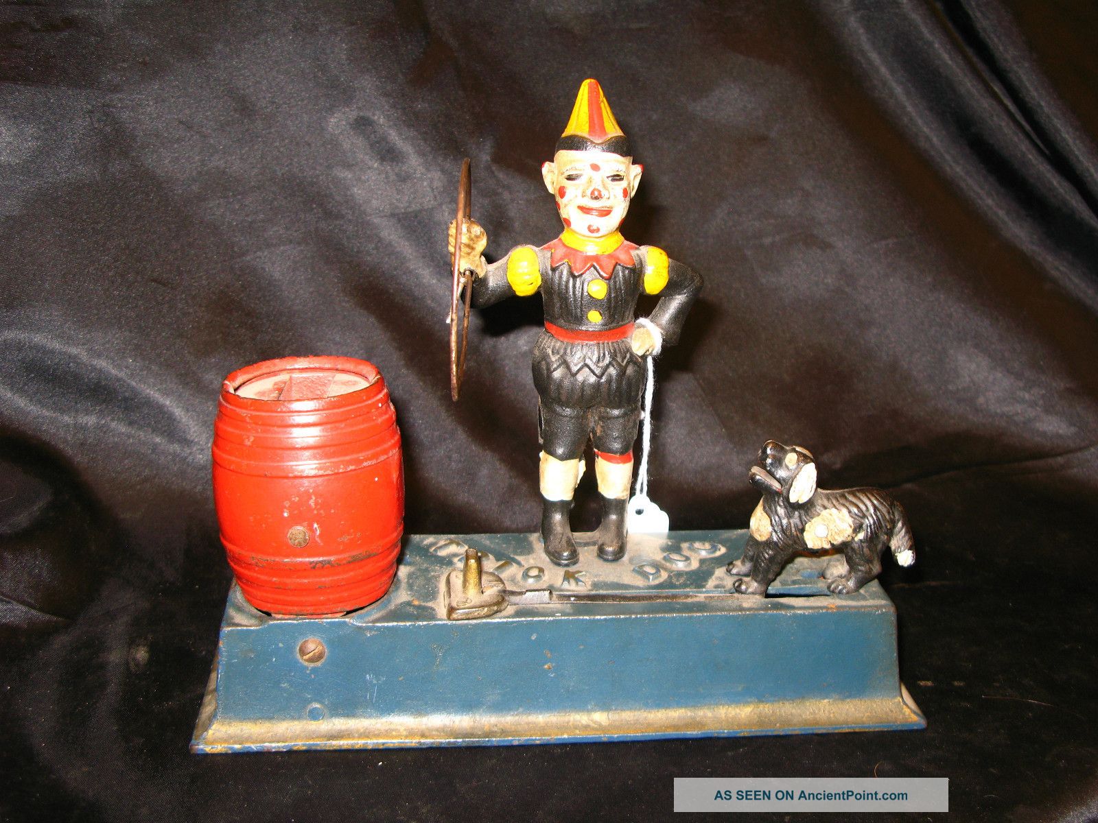 1920 Pristine Hubley Cast Iron Trick Dog Mechanical Bank Nr $1200 Metalware photo