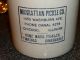 Manhattan Pickle Company Advertising Crock Chicago Illinois Rare Stoneware 1 Gal Crocks photo 1