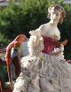 Large Antique German Porcelain Dresden Lace Figurine Figurines photo 4
