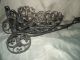 Vtg Wrought Iron Black Spanish Mediterranean Style Plant Basket Cart Spain Metalware photo 2