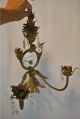 Large Vintage Bronze/ Brass Louis Xiv Style French Torchiere Sconces Lamps photo 1