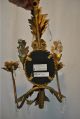 Large Vintage Bronze/ Brass Louis Xiv Style French Torchiere Sconces Lamps photo 2