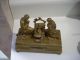 Antique Bronze Music Box Nativity Manger Sculpture G R France Adeste Fideles Metalware photo 9
