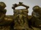 Antique Bronze Music Box Nativity Manger Sculpture G R France Adeste Fideles Metalware photo 11