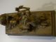 Antique Bronze Music Box Nativity Manger Sculpture G R France Adeste Fideles Metalware photo 7
