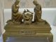 Antique Bronze Music Box Nativity Manger Sculpture G R France Adeste Fideles Metalware photo 8