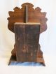 Antique Turn Of Century Wood Wooden Vtg Mantel Table Clock + Key Clocks photo 9
