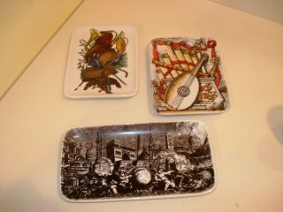 Three Porcelain Pin Trays By Fornasetti And Bucciarelli photo