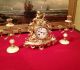 Antique Early Rare Silk Suspension French Clock.  & Candelabra Set C1830s Clocks photo 3
