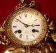 Antique Early Rare Silk Suspension French Clock.  & Candelabra Set C1830s Clocks photo 7