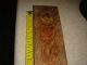 Antique Victorian Pyrography Engraved Wood Glove Box Lady & Flowers Boxes photo 7
