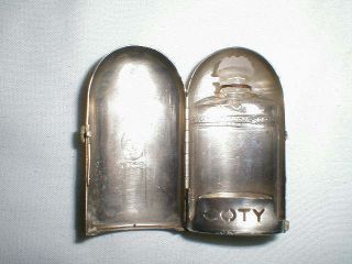 Coty Purse L ' Origan Perfume Bottle In Metal Case 1930 photo