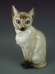 Antique Hutschenreuther Selb Germany Porcelain Siamese Cat Figurine Figurines photo 2