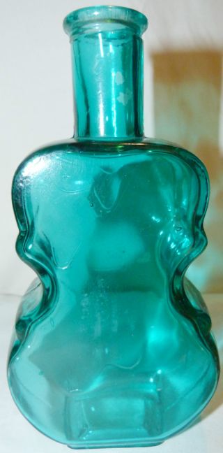 Vintage Aqua Glass Violin / Chello Bottle photo