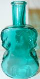 Vintage Aqua Glass Violin / Chello Bottle Bottles photo 1